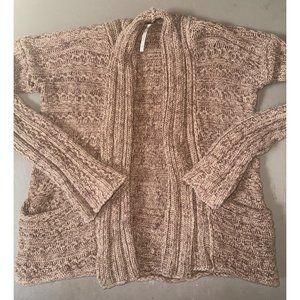 Free people, brown knit, sweater‎ cardigan size small
